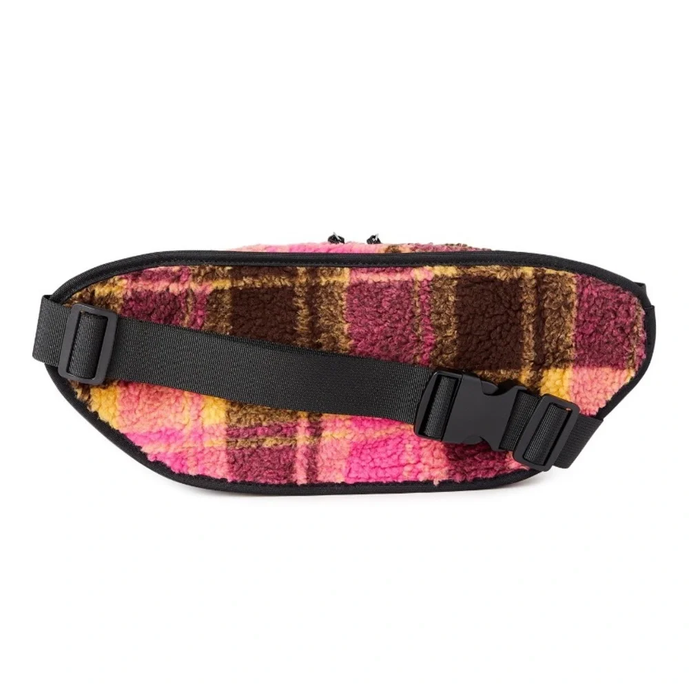 Women’s hands‎ free rectangular fanny pack pink plaid